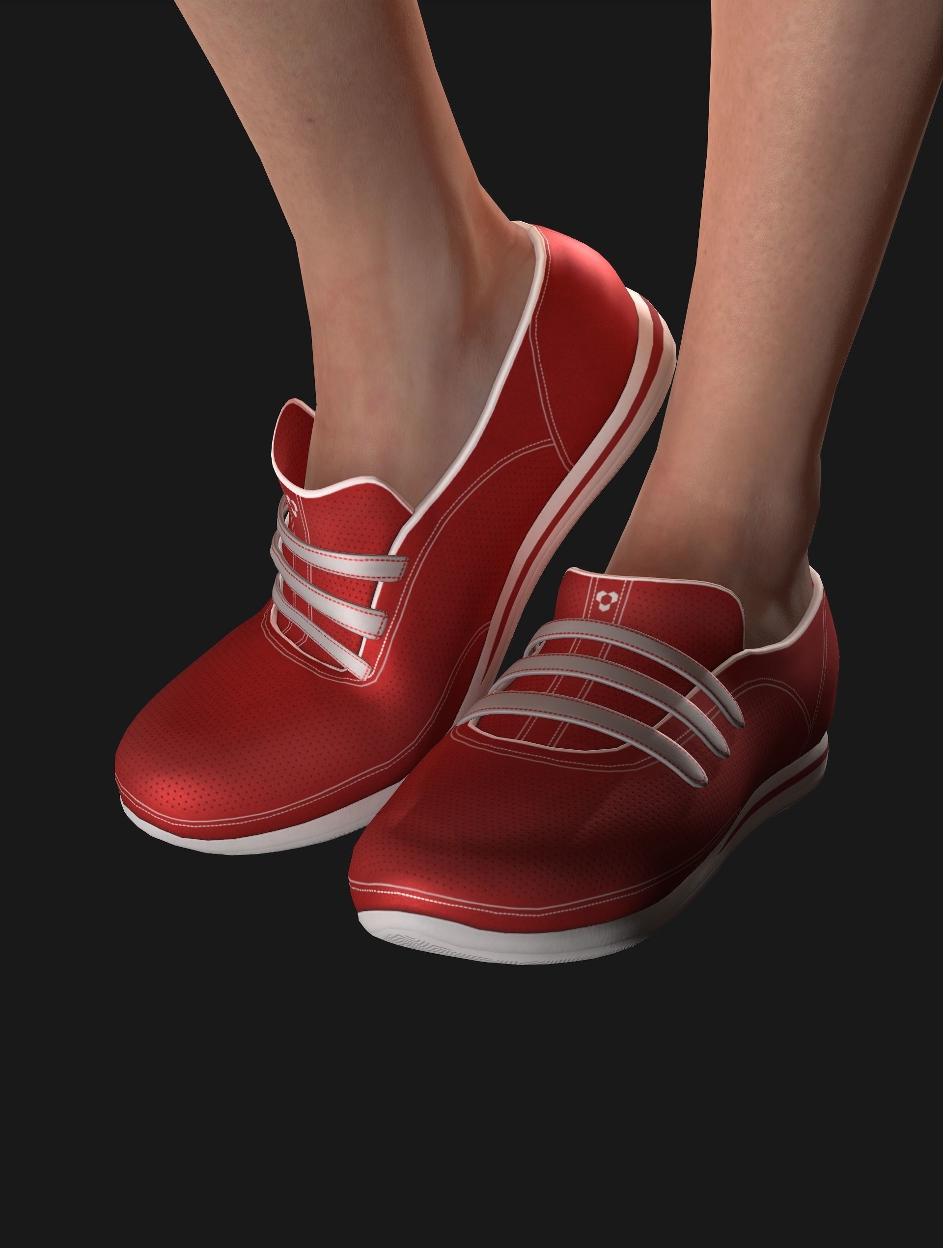 Sport girls outfit - 5 colors Low-poly 3D model_59