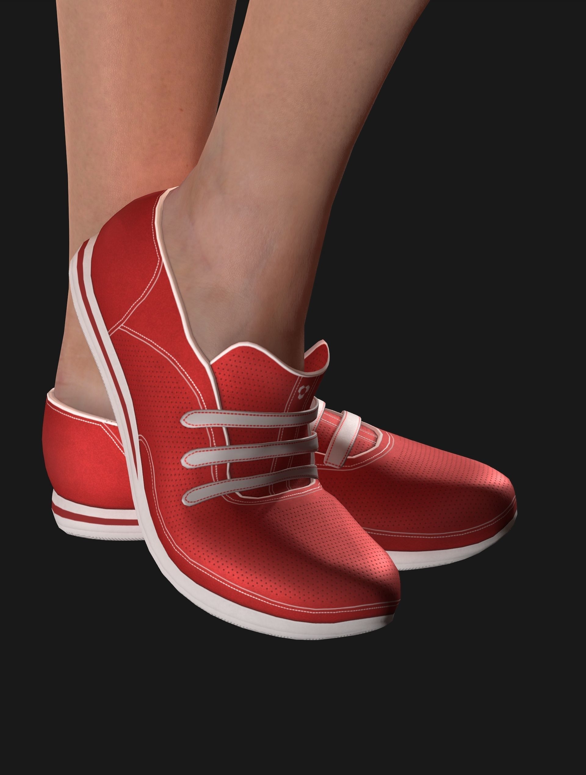 Sport girls outfit - 5 colors Low-poly 3D model_58