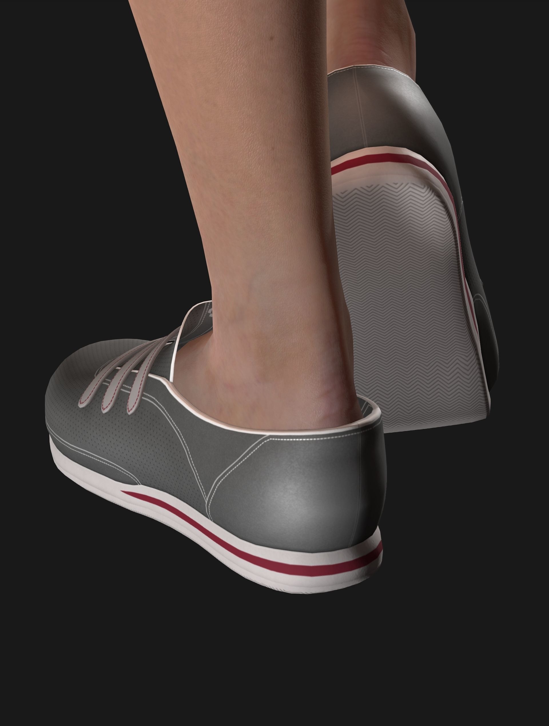 Sport girls outfit - 5 colors Low-poly 3D model_66