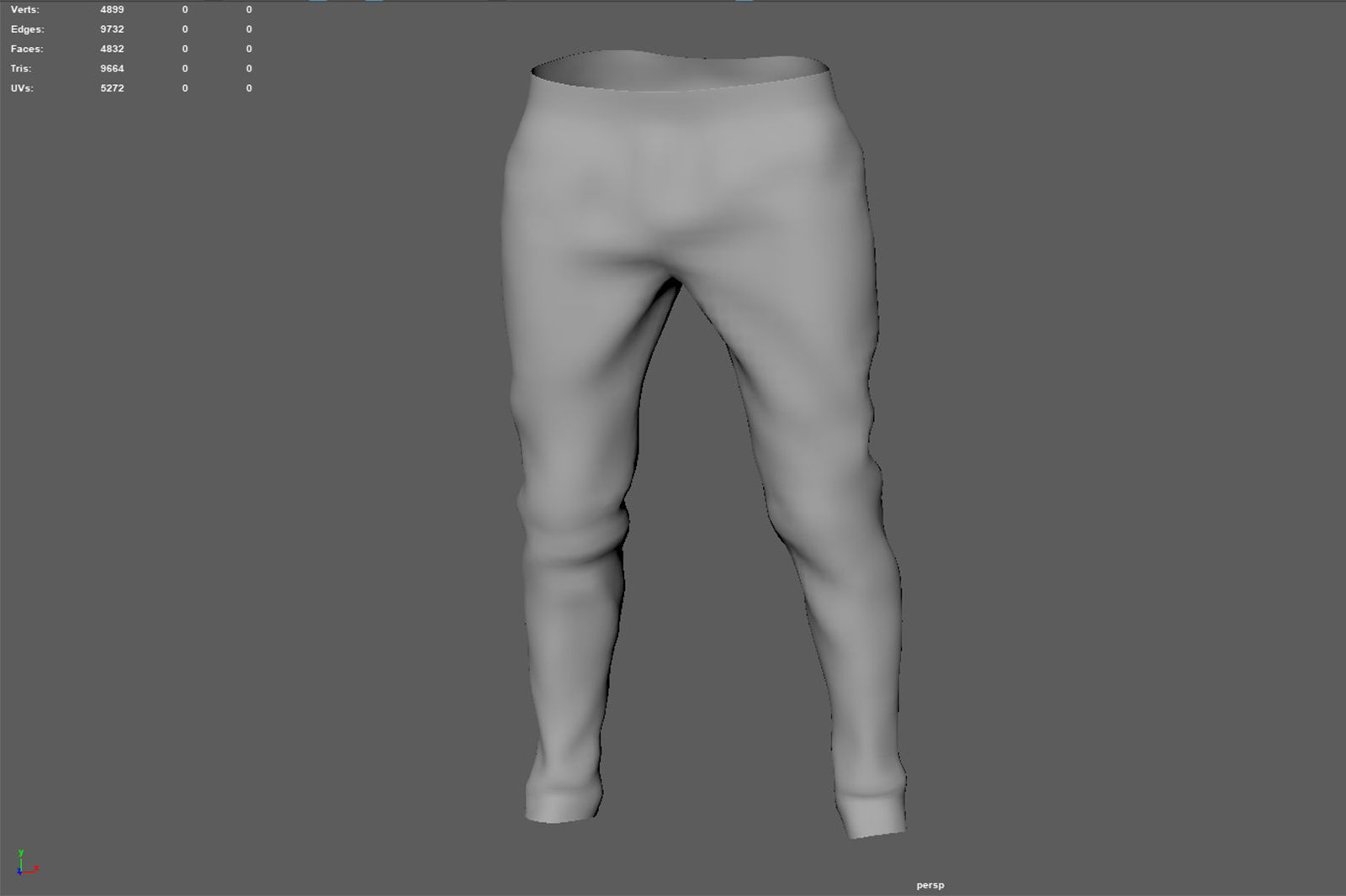 Sport girls outfit - 5 colors Low-poly 3D model_75