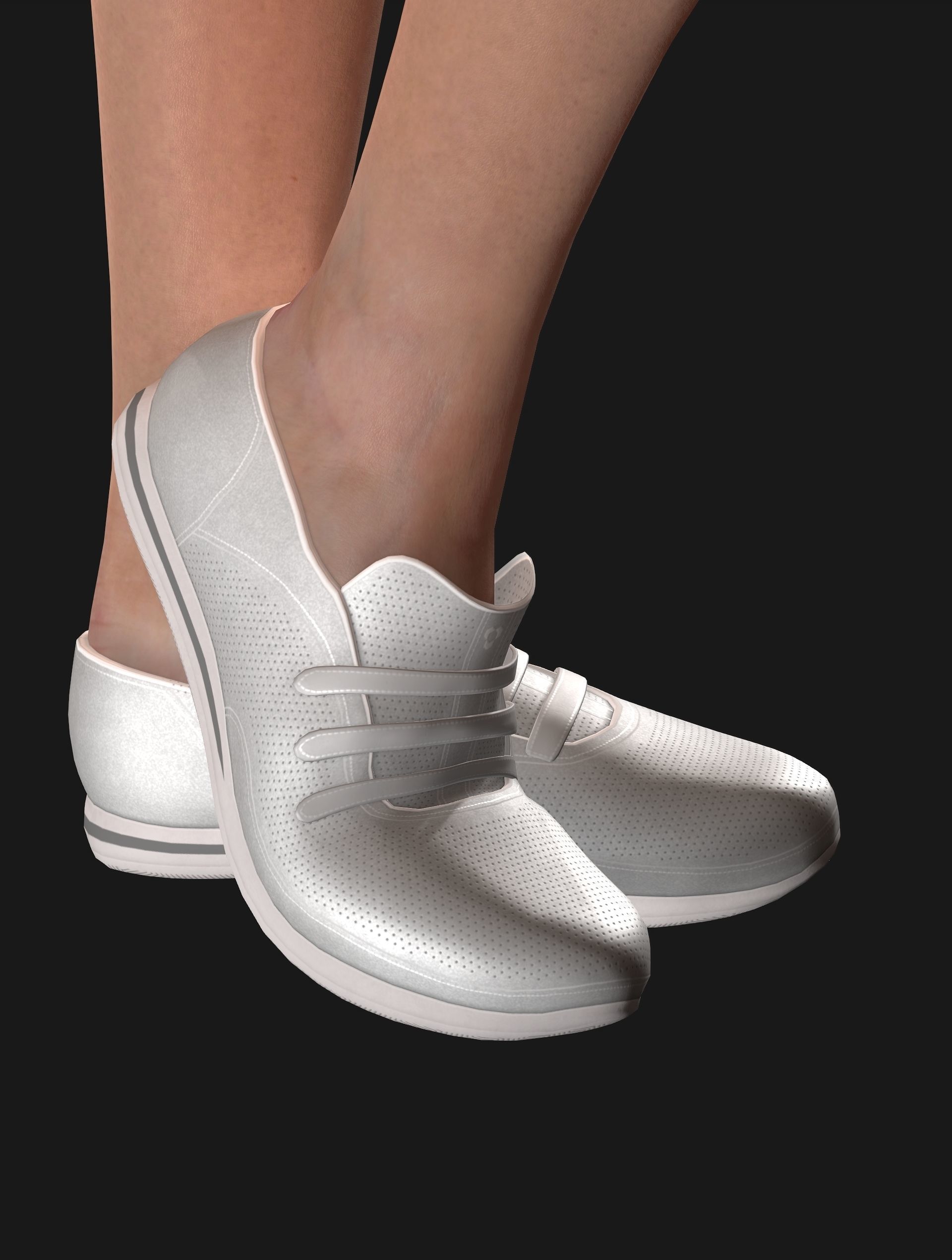 Sport girls outfit - 5 colors Low-poly 3D model_70