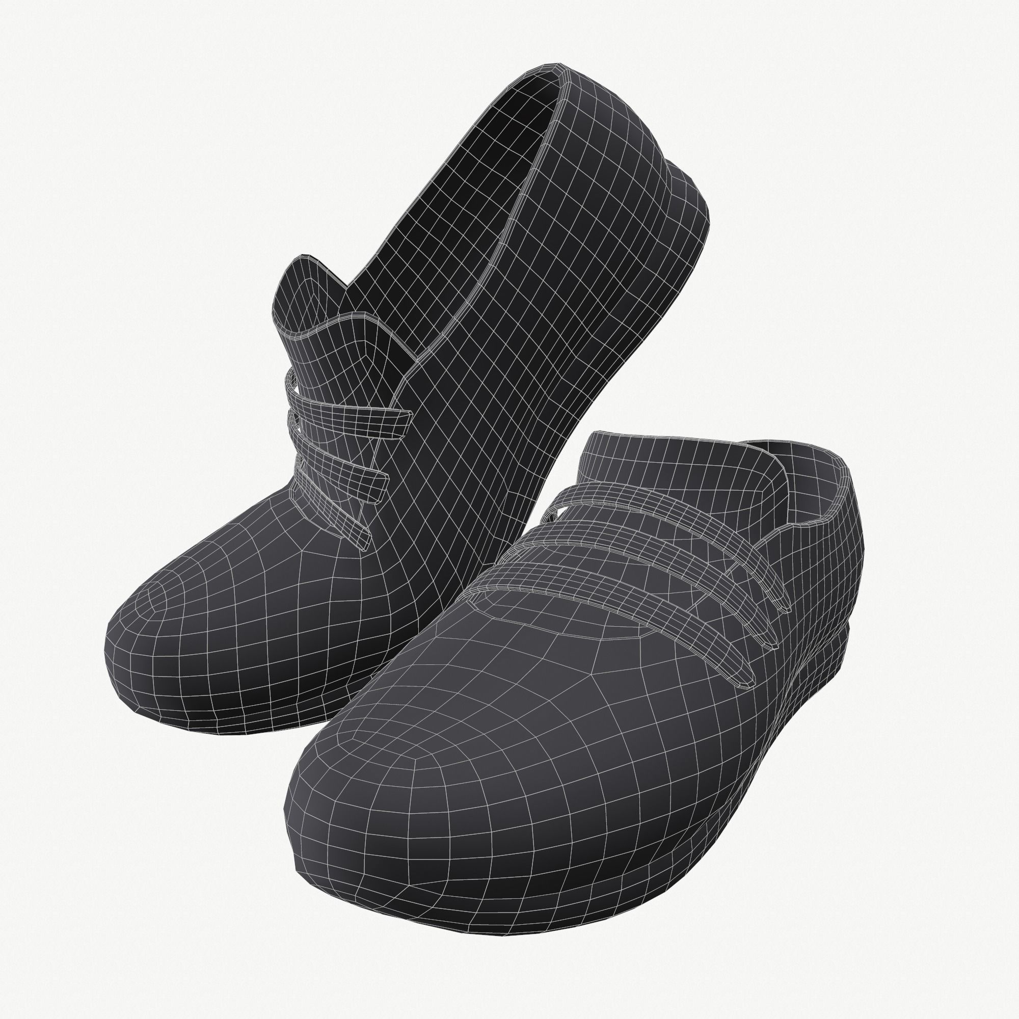 Sport girls outfit - 5 colors Low-poly 3D model_83