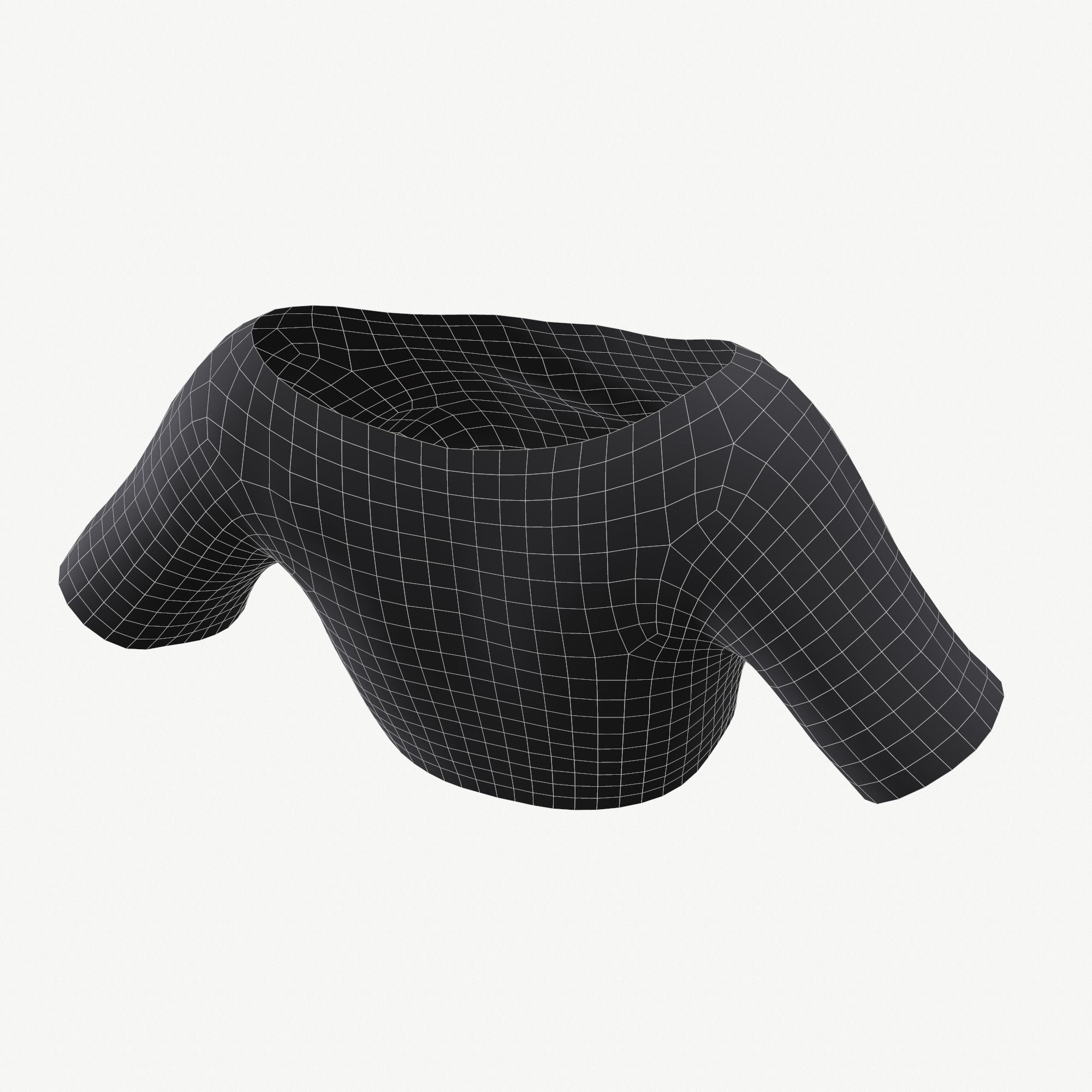 Sport girls outfit - 5 colors Low-poly 3D model_79