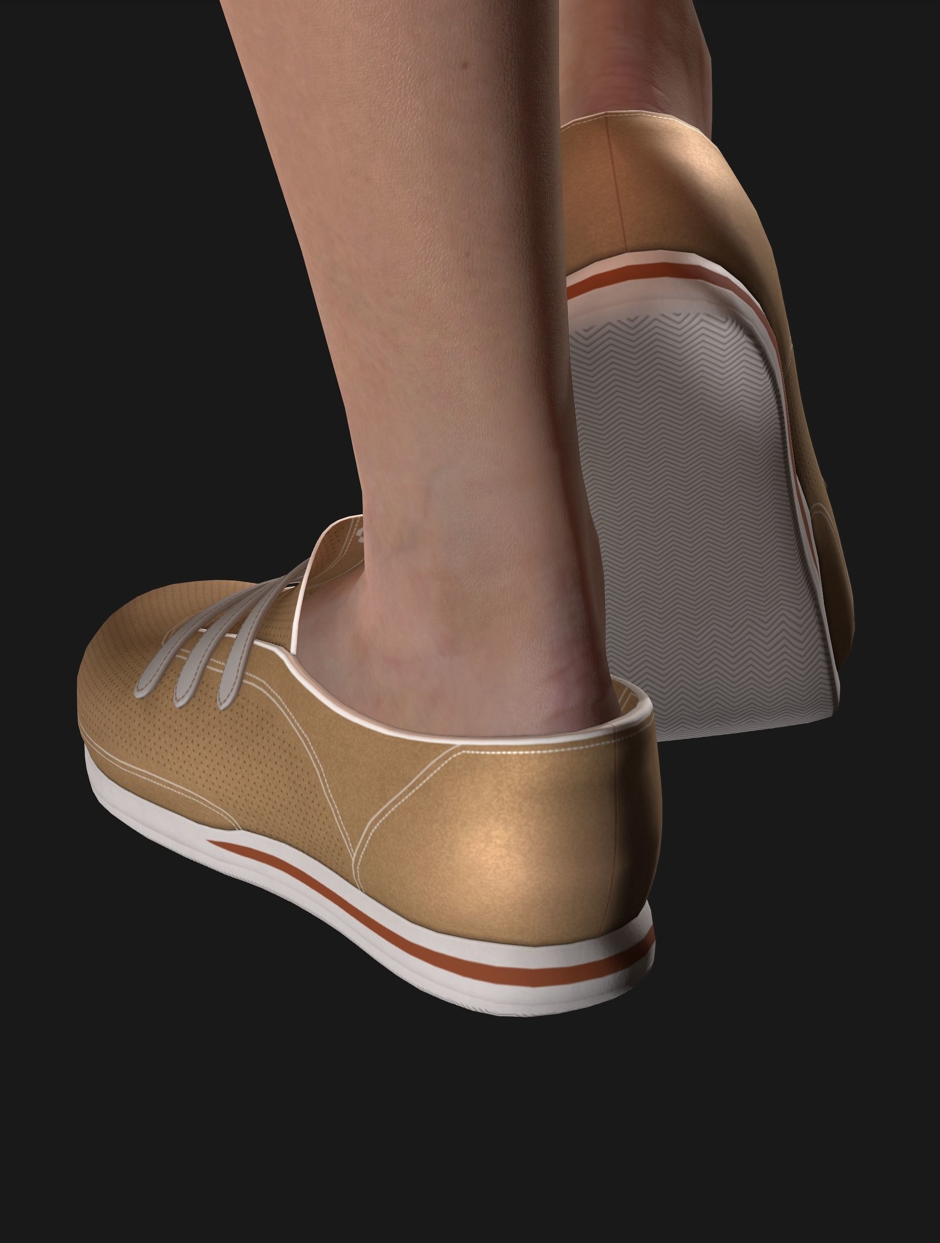 Sport girls outfit - 5 colors Low-poly 3D model_63