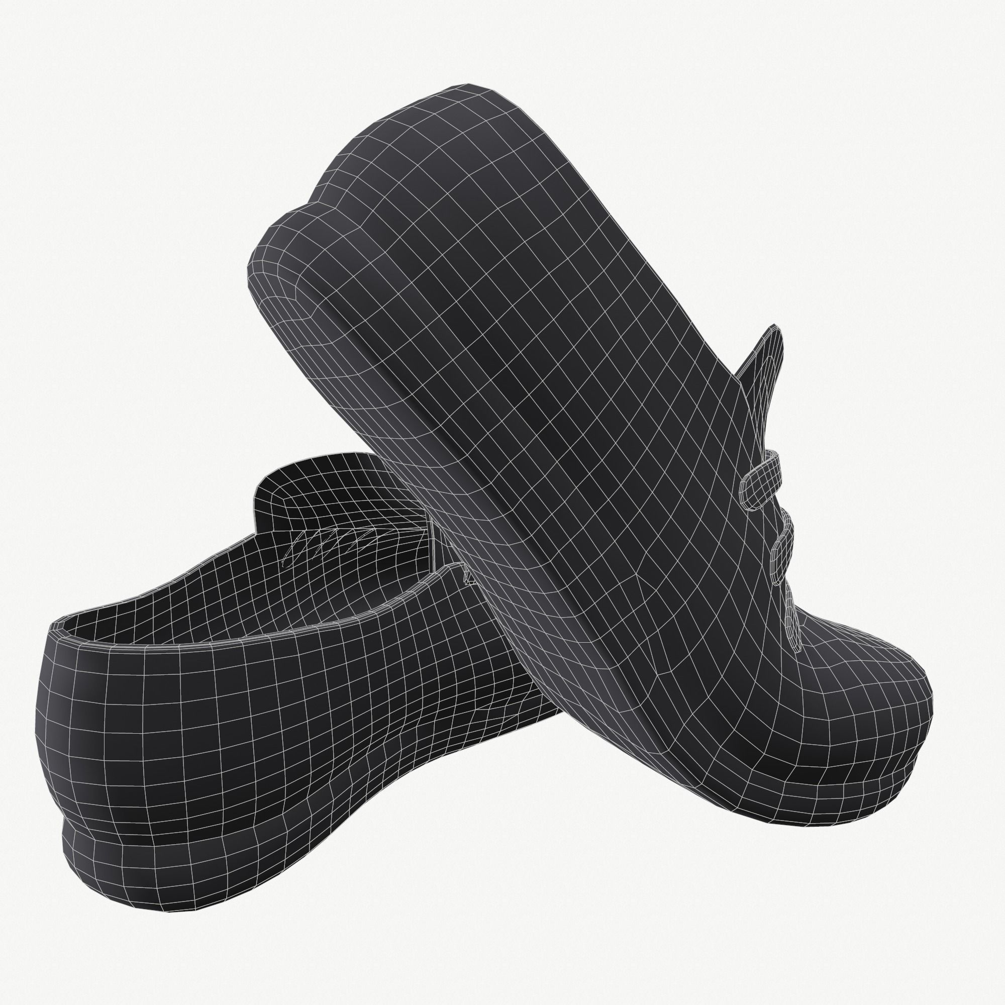 Sport girls outfit - 5 colors Low-poly 3D model_84