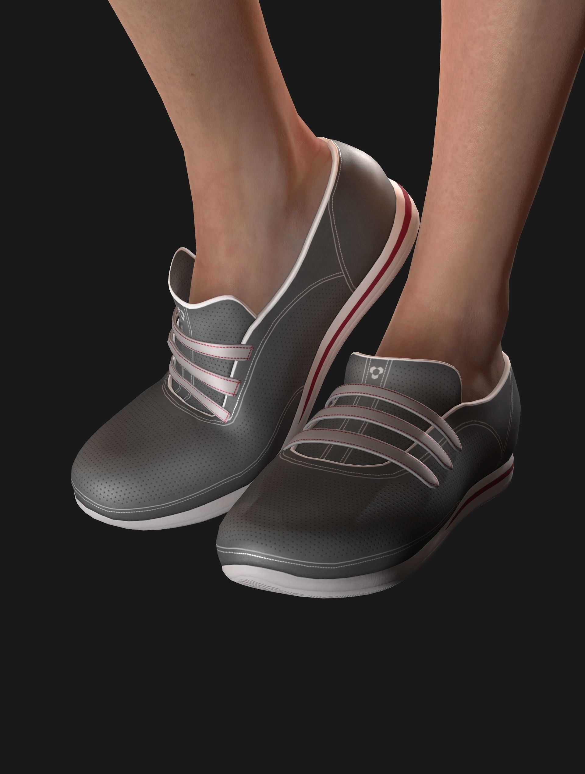 Sport girls outfit - 5 colors Low-poly 3D model_65