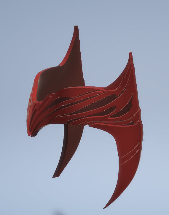 Scarlet Witch Crown STL downloadable file wandavision - STL File 3D print model_2