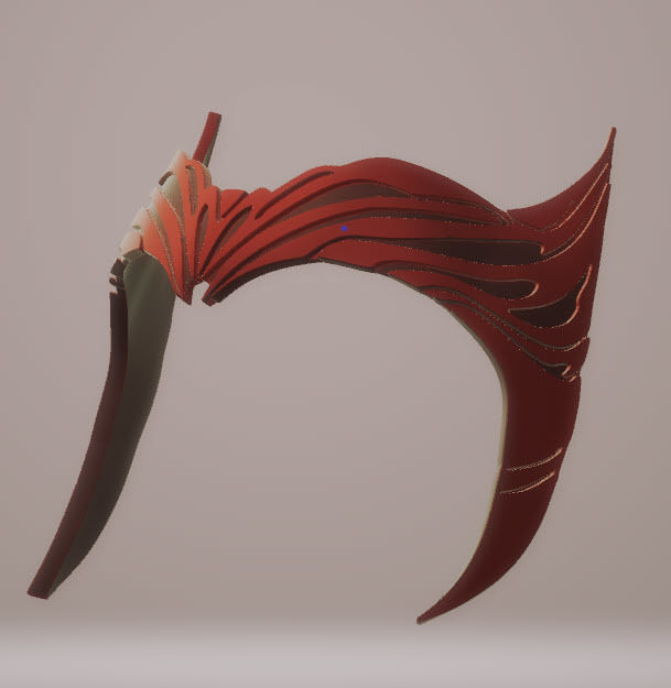 Scarlet Witch Crown STL downloadable file wandavision - STL File 3D print model_1