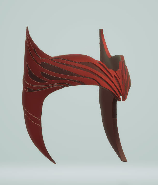 Scarlet Witch Crown STL downloadable file wandavision - STL File 3D print model_5