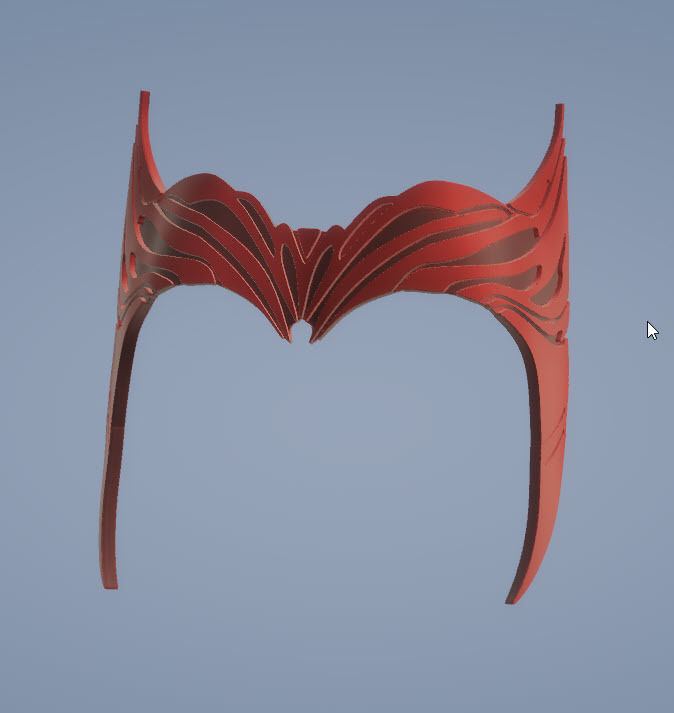 Scarlet Witch Crown STL downloadable file wandavision - STL File 3D print model_4