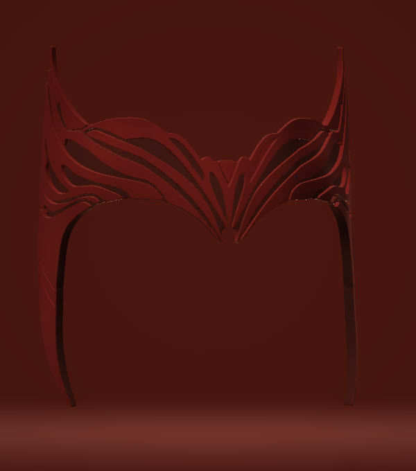 Scarlet Witch Crown STL downloadable file wandavision - STL File 3D print model_9