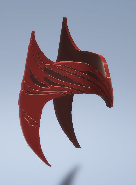 Scarlet Witch Crown STL downloadable file wandavision - STL File 3D print model_3