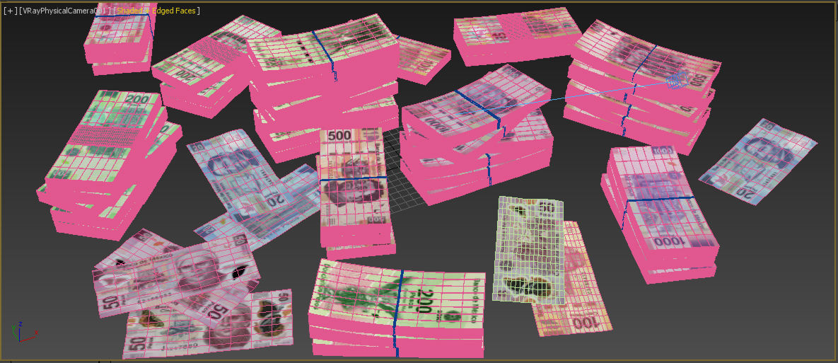 Mexican-Pesos mexican national banknote 3D model_5