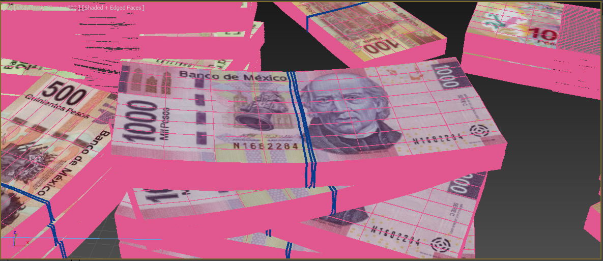 Mexican-Pesos mexican national banknote 3D model_6