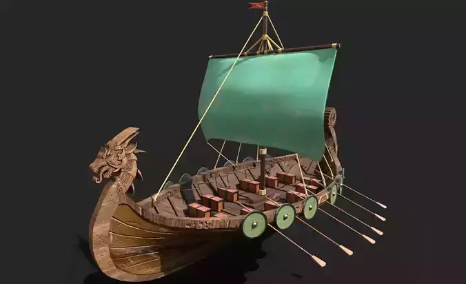Viking Longship 3D model