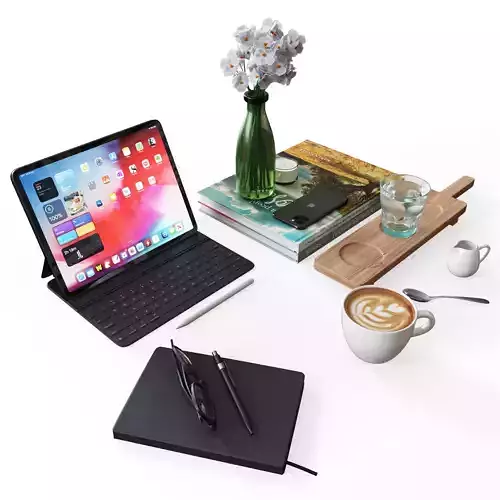 Decorative Set for a Cafe Table