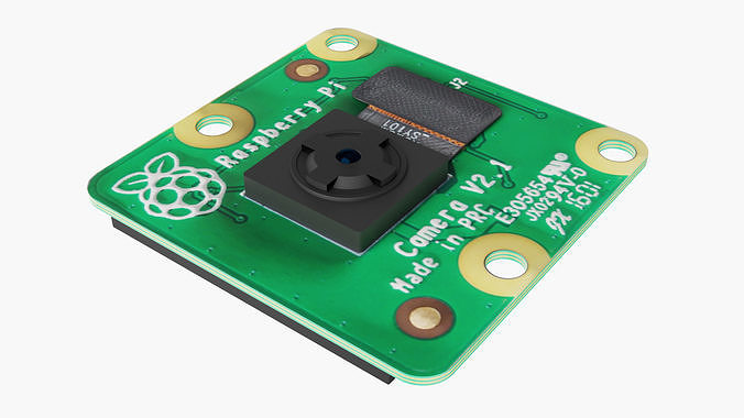 Raspberry pi camera Low-poly 3D model
