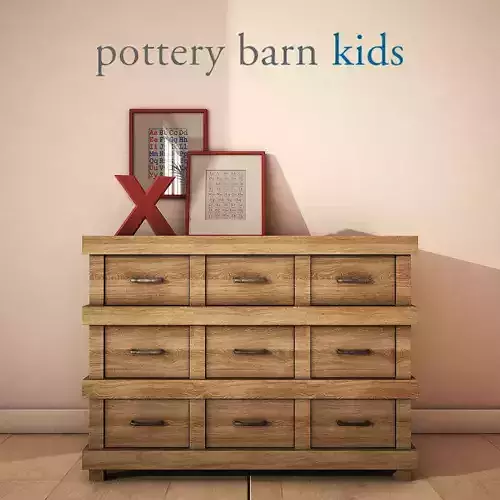 PotteryBarn-OwenDresser pottery barn kids dresser 3D model