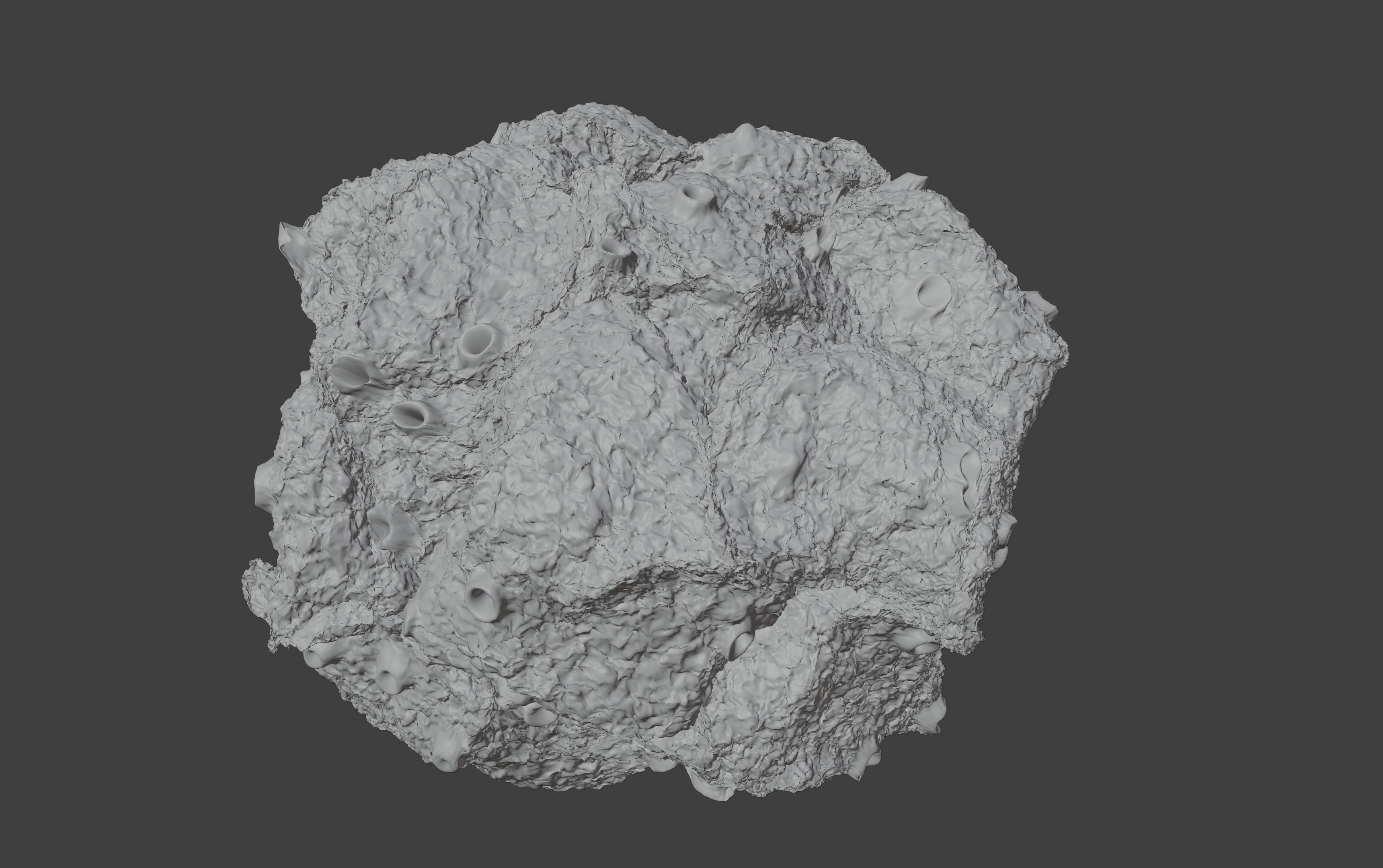 asteroid version 3 high detail 3D model_3