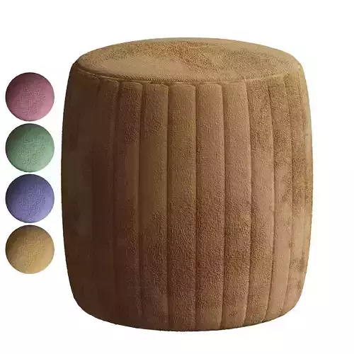 Bella Beige Velvet Ottoman pouf 2014max version