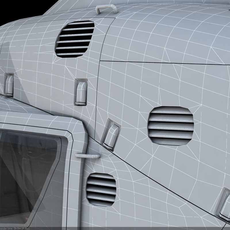 Eurocopter EC 135 Military Green 3D model_9