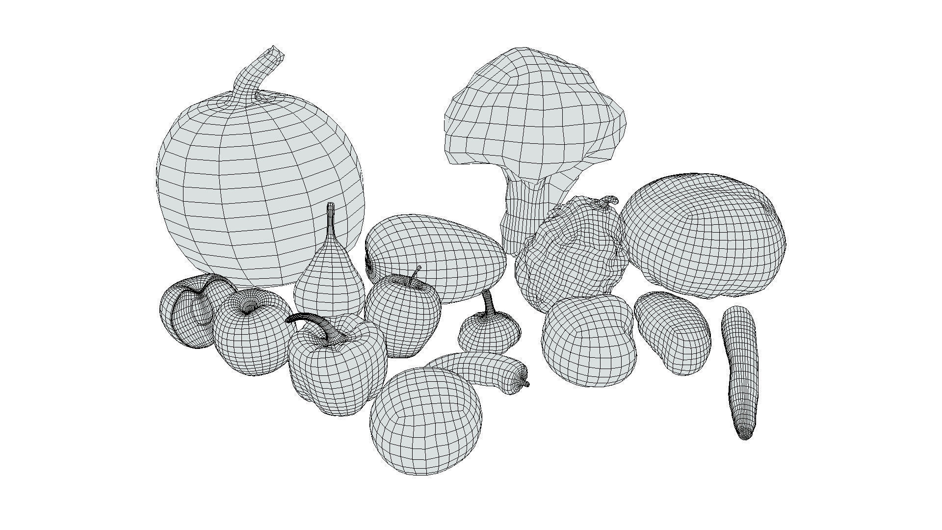 Game Ready Fruit and Vegetable Asset Pack Free low-poly 3D model_3