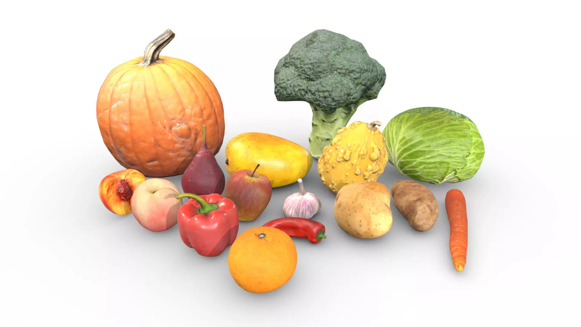 Game Ready Fruit and Vegetable Asset Pack Free low-poly 3D model_0