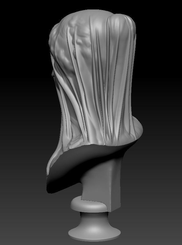Classical Statue Bust - The Veiled Virgin Giovanni Strazza 3D print model_6