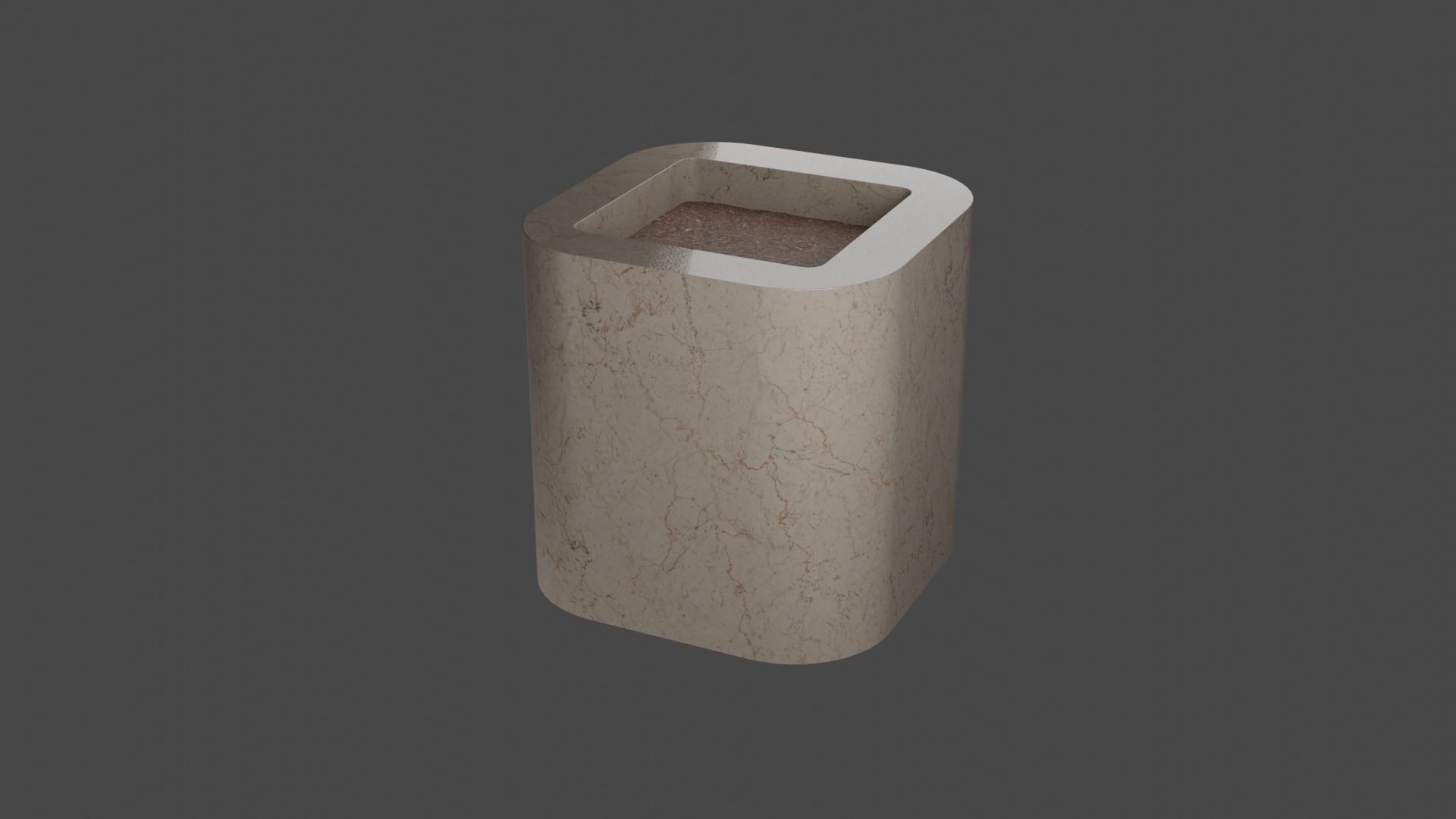 Bench Plants Spiral Urns Low-poly 3D model_8