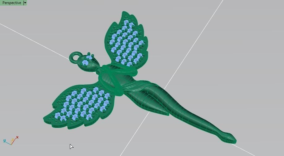 angel pendant 02 3D print model_12