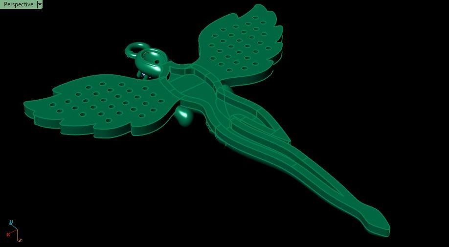 angel pendant 02 3D print model_7