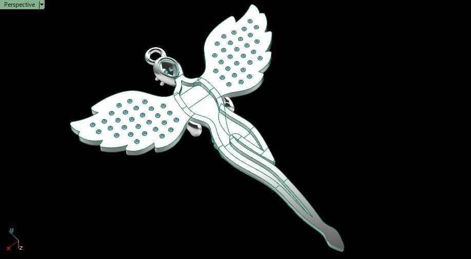 angel pendant 02 3D print model_6