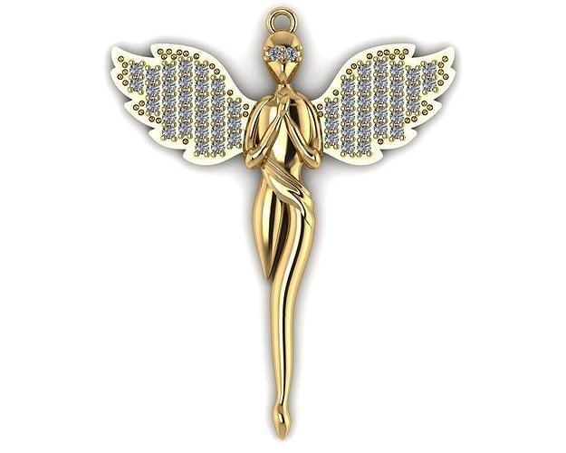 angel pendant 02 3D print model