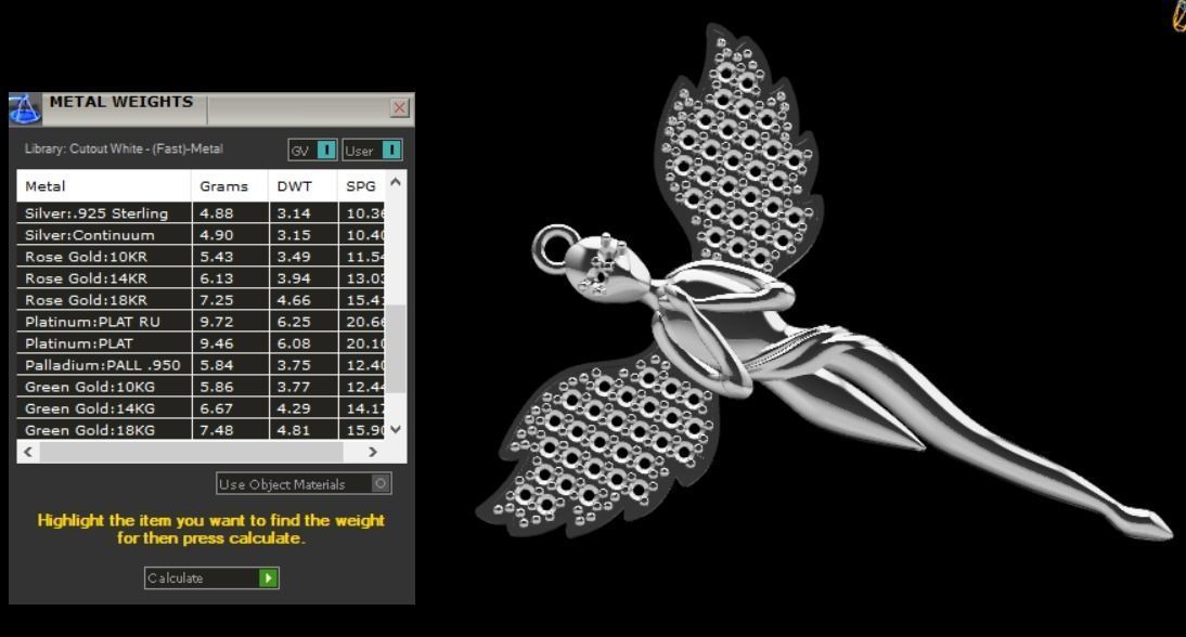 angel pendant 02 3D print model_9