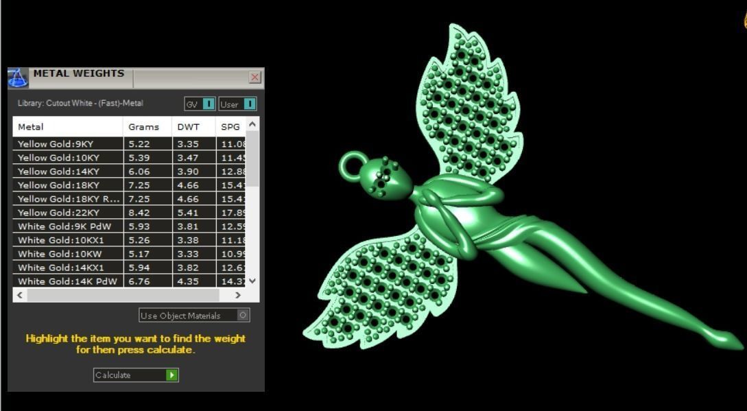 angel pendant 02 3D print model_8