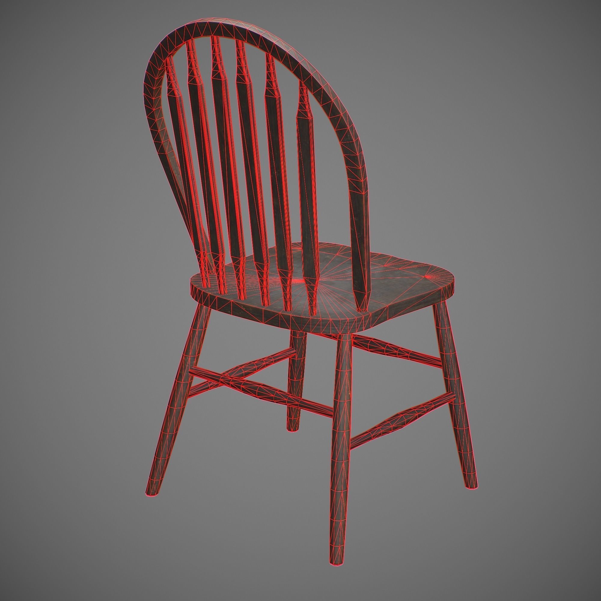Old Tabe Low-poly 3D model_8