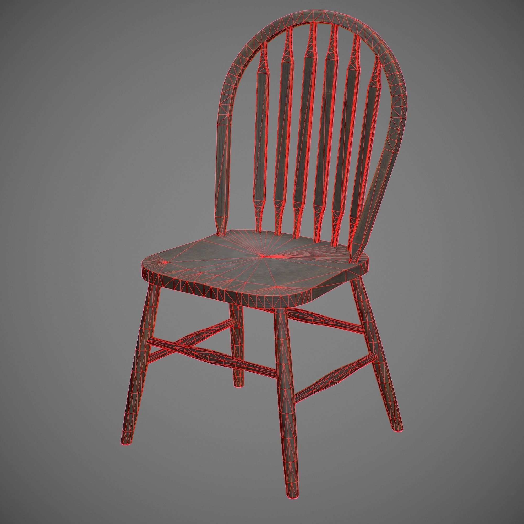 Old Tabe Low-poly 3D model_7