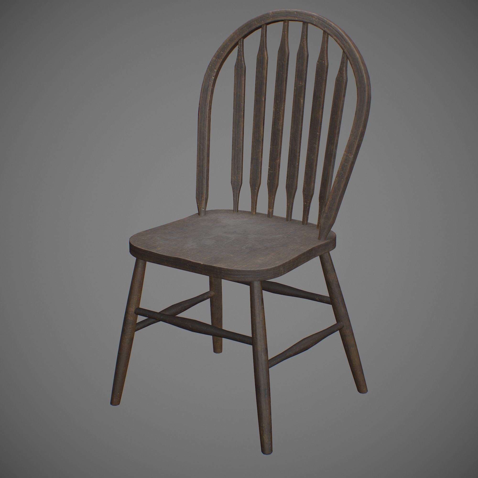 Old Tabe Low-poly 3D model_3