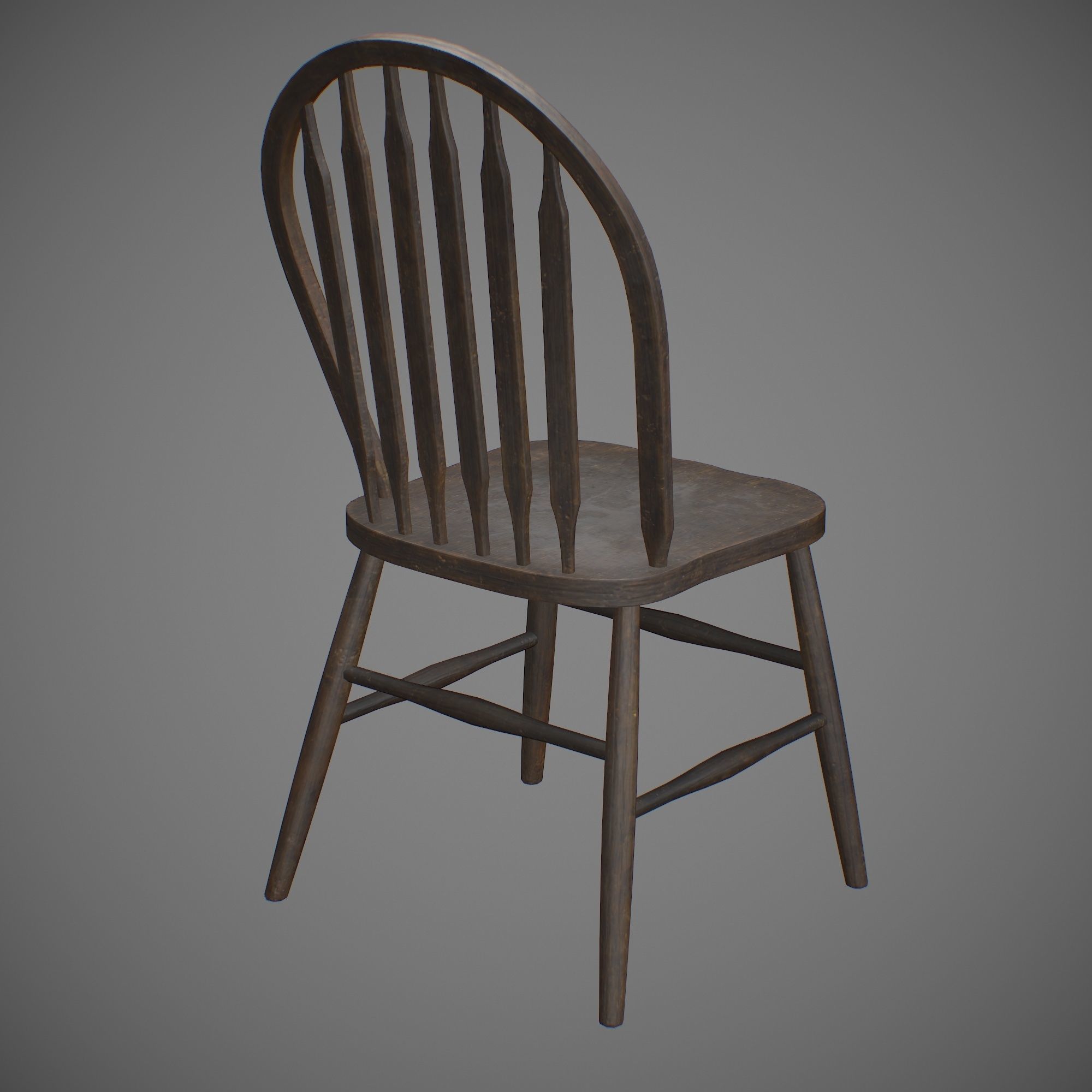 Old Tabe Low-poly 3D model_4