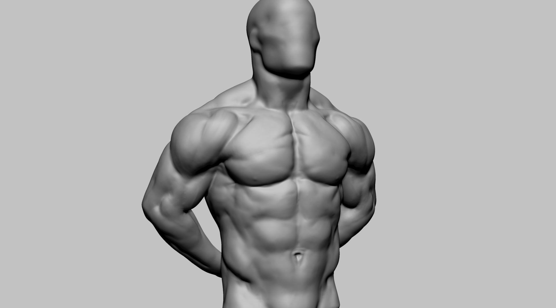 Male Torso Printable v2 3D print model_1