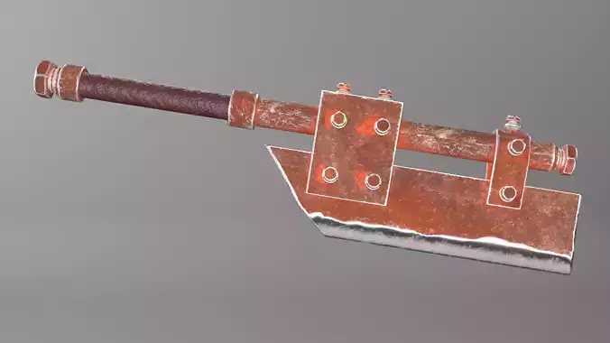 Post-apocalyptic homemade one-handed short backsword