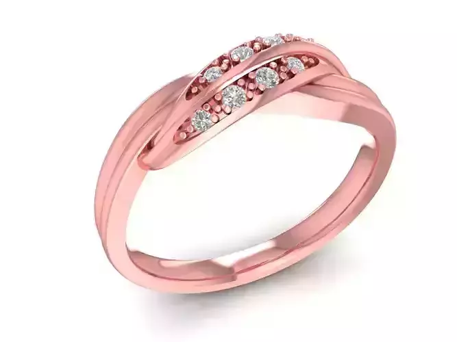 Elegant Twist Diamond Ring for Women  862
