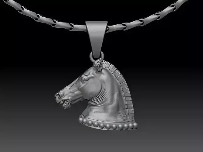 head horse pendant Silver Gold  Print 3D print model