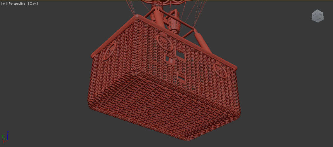 EnglandFlag-Parachute hot air balloon - hot air balloon 3D model_10