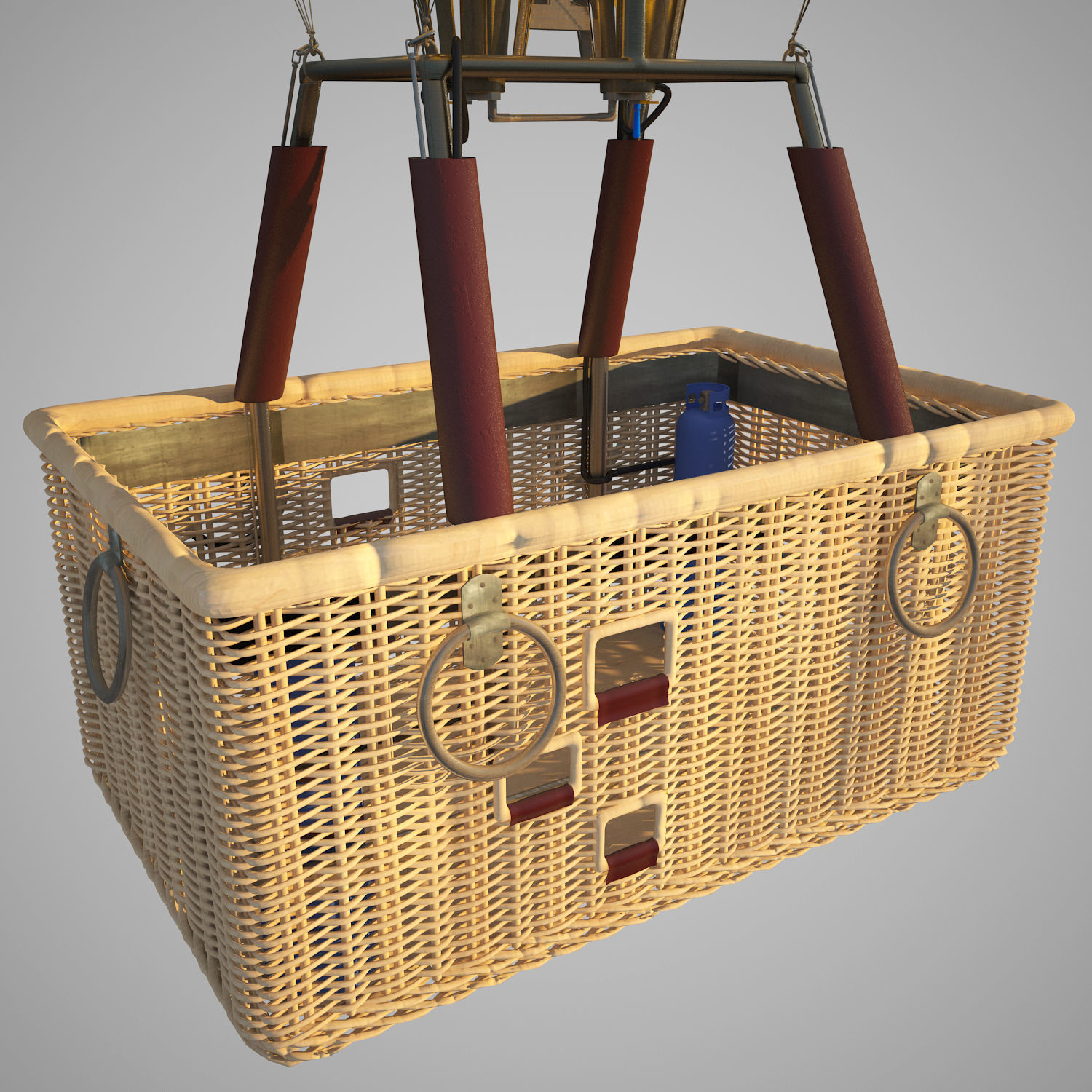 EnglandFlag-Parachute hot air balloon - hot air balloon 3D model_4