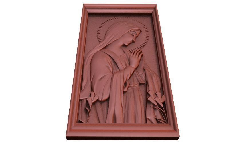 The Virgin Mary CNC 3D print model_3