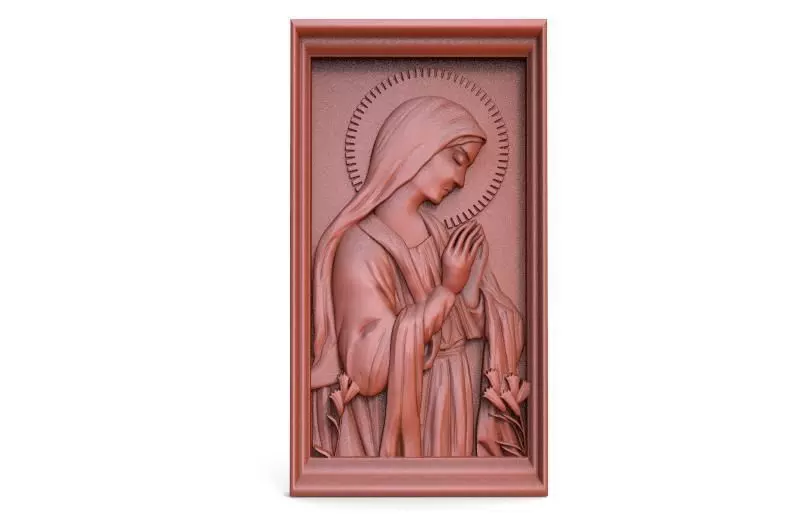 The Virgin Mary CNC 3D print model_0