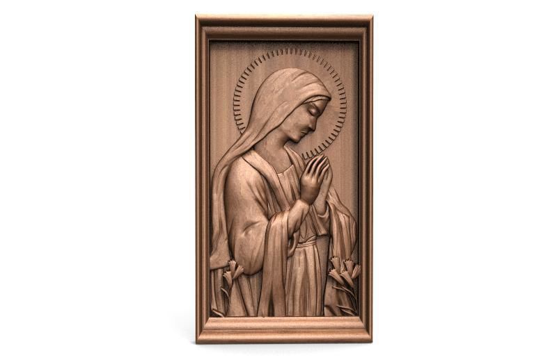 The Virgin Mary CNC 3D print model_4