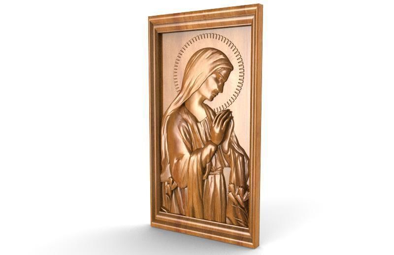 The Virgin Mary CNC 3D print model_7