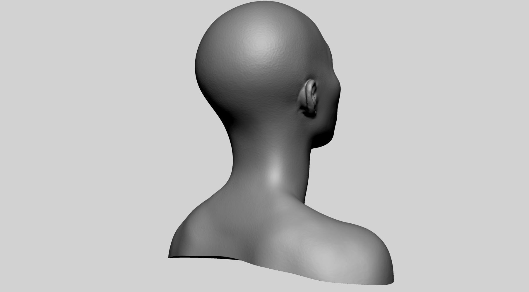 Asian Female Head Printable 3D print model_3